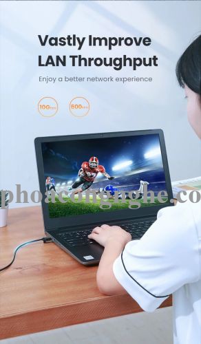 Ugreen 80419 5M 10Gbps màu đen cáp mạng CAT7 siêu mỏng nhỏ 0.38mm NW149 30080419